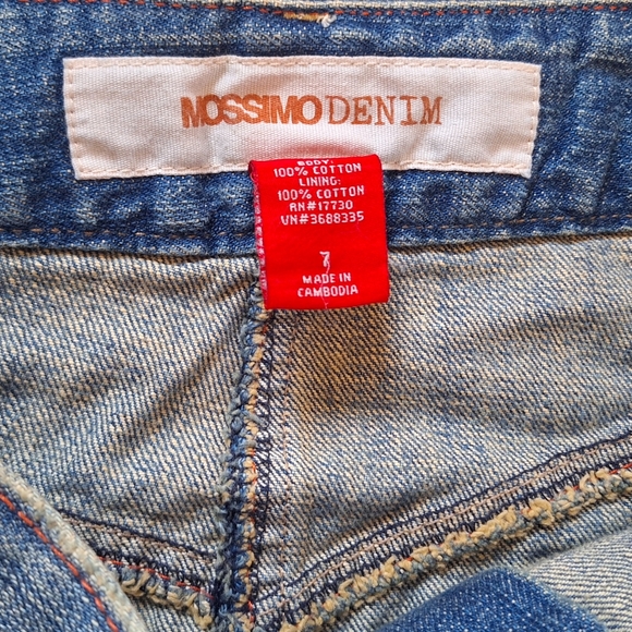 Mossimo Mini Denim Skirt SZ 7 Womens Blue Wash Front Zipper - Picture 3 of 5